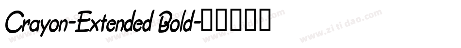 Crayon-Extended Bold字体转换